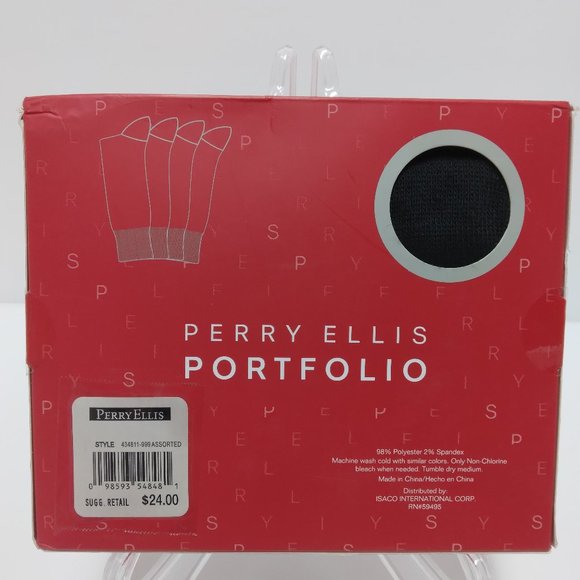 New Perry Ellis Men's Multi Color Mid Calf Casual Socks | 4 Pack | Size 7 -12 - Picture 6 of 13